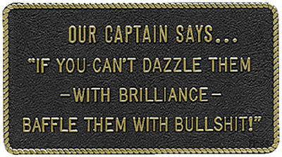 BERNARD ENGRAVING FP034 OUR CAPTAIN SAYS...